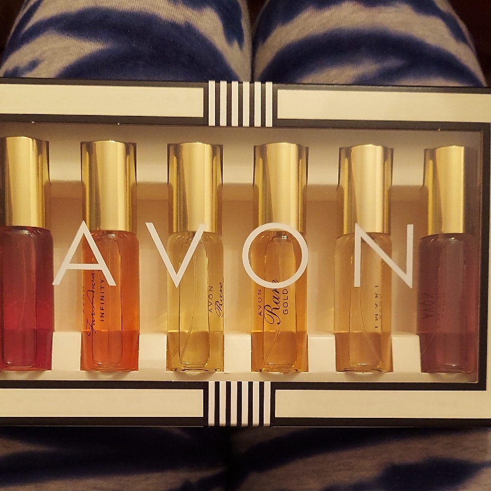 Avon Fragrance Collection with Gold Accents
